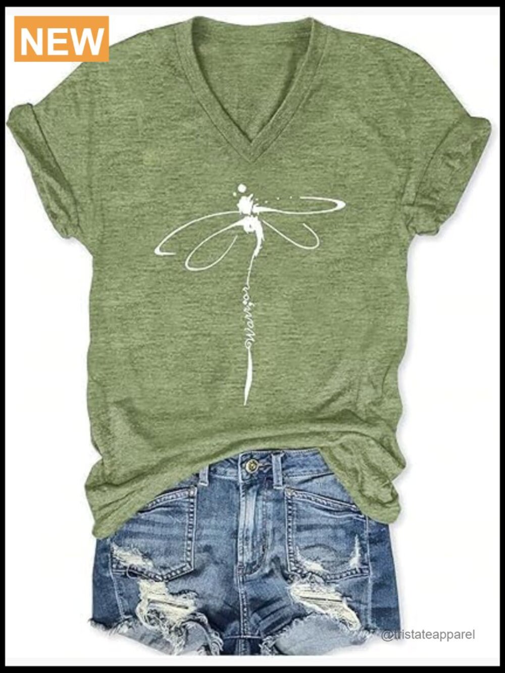 Vintage Floral V-Neck Tee Boho Graphic T-Shirt Relaxed Fit